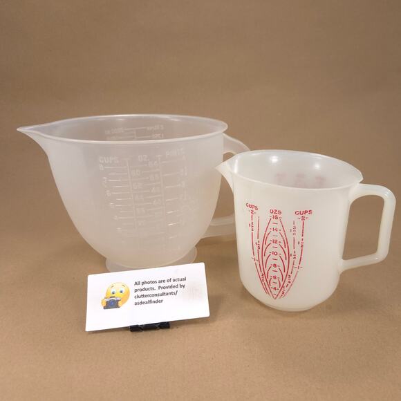 Tupperware Bundle #500 Mix-N-Store Measuring Pitcher #134 Measuring Cup - Picture 2 of 7